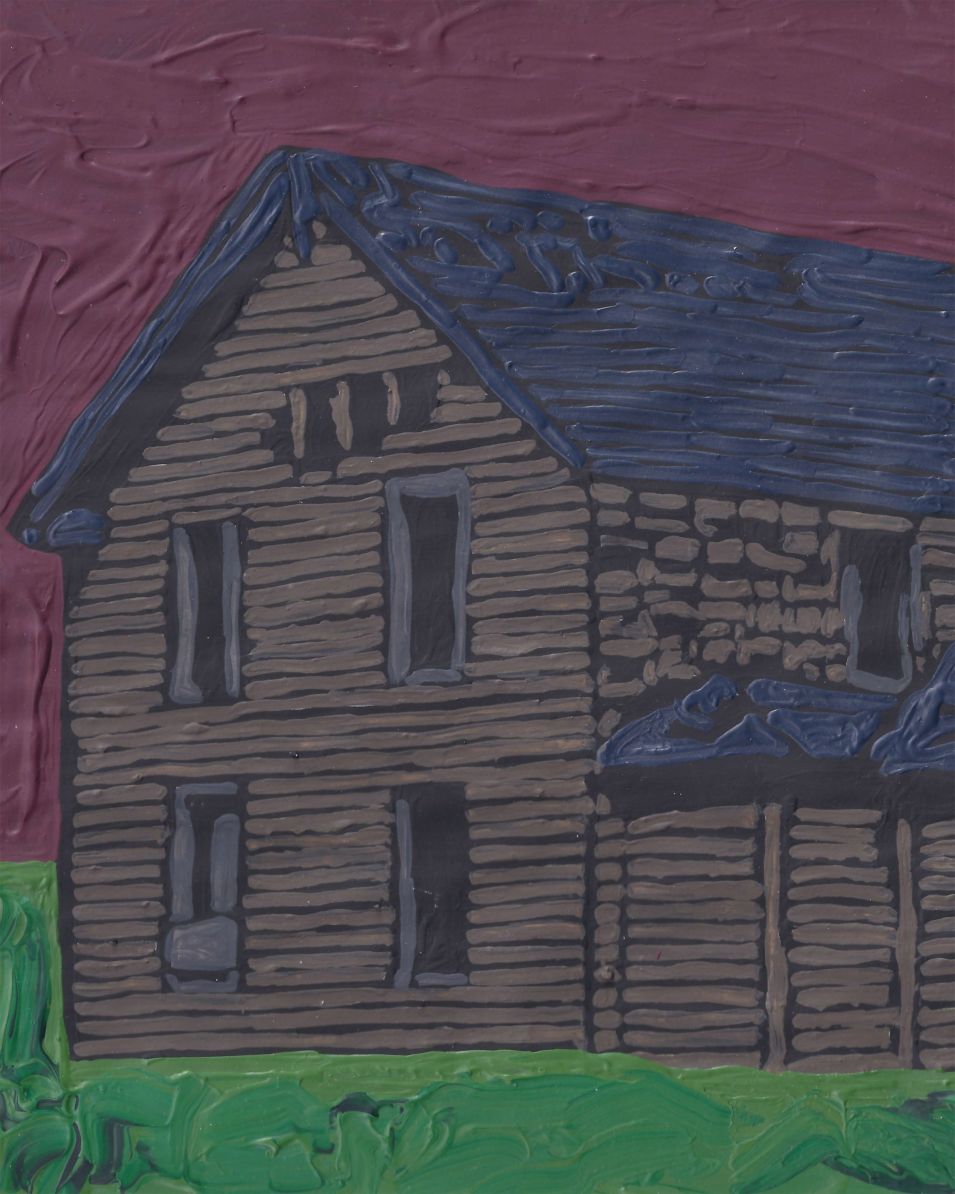 creepy-haunted and abandoned house painting