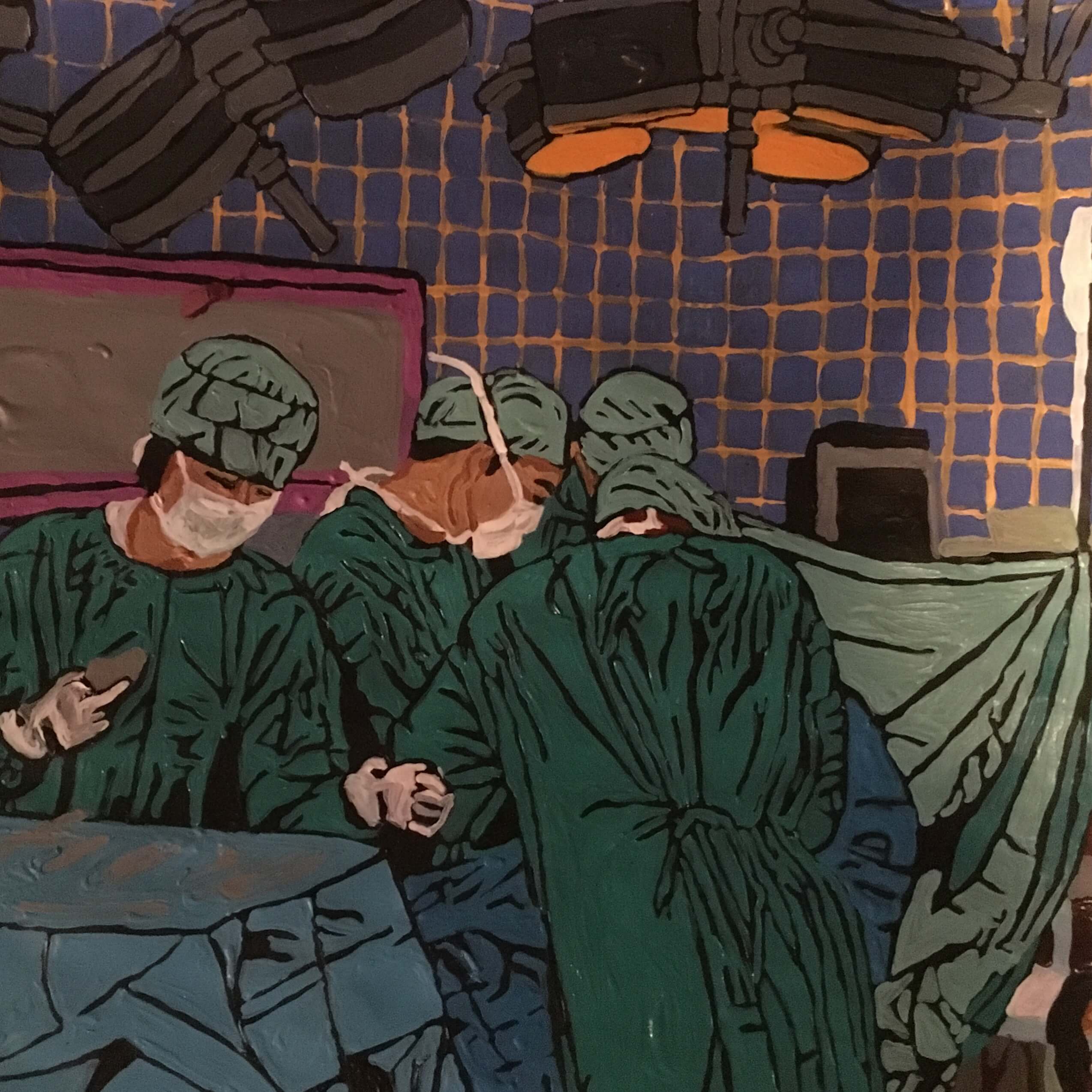 scene of doctore preparing to do surgery on a patient